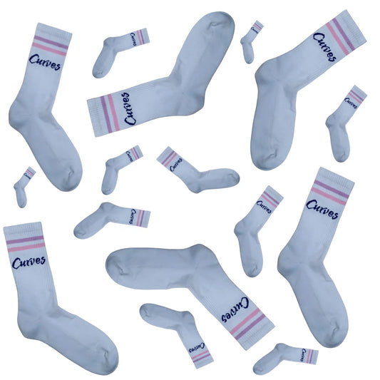 (1a) Curves Crew Socks - 1 pair
