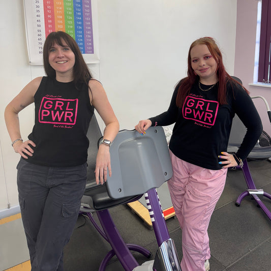 (2) PWR GRL Medium Fit Sleeveless Top (full length)